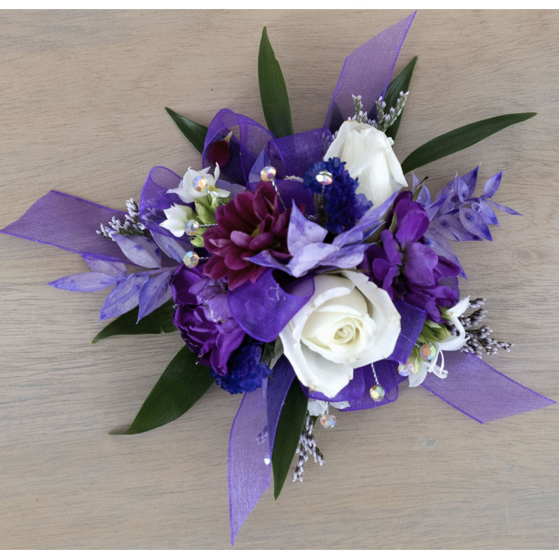 Purple Bliss Corsage - Same Day Delivery