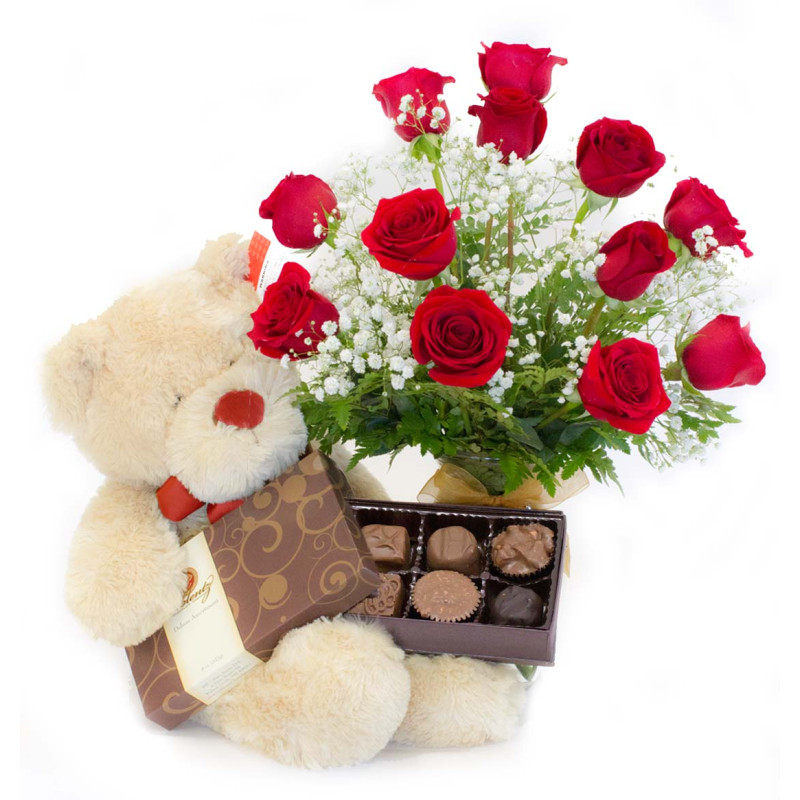 Love Me Do Package (1 dozen roses) - Same Day Delivery