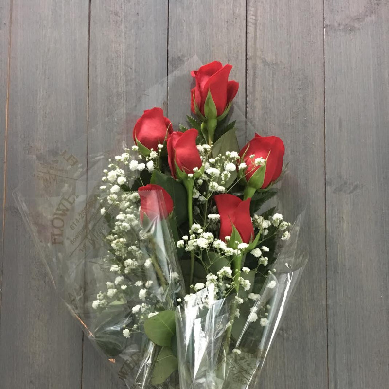 6 Rose Bouquet - Same Day Delivery