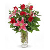 6 Roses Arranged In A Vase: Premium
