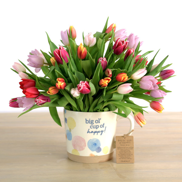 Big Ol' Cup of Happy Tulips