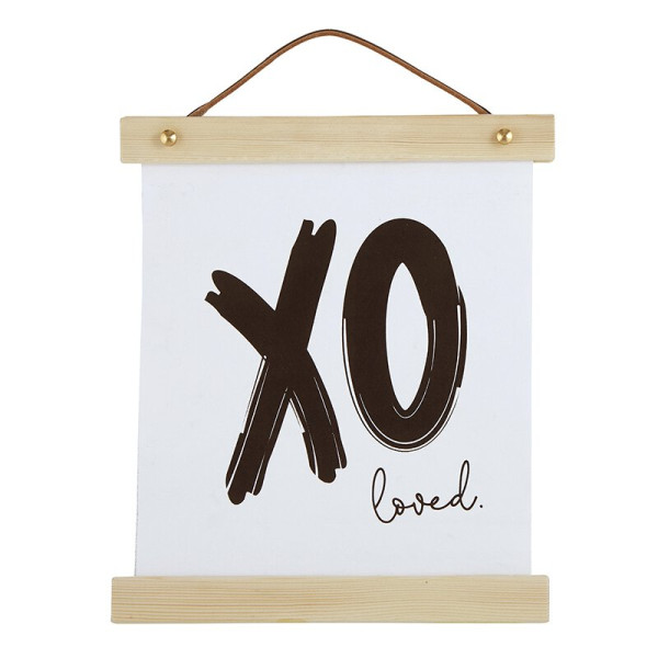 XO Loved Canvas Sign