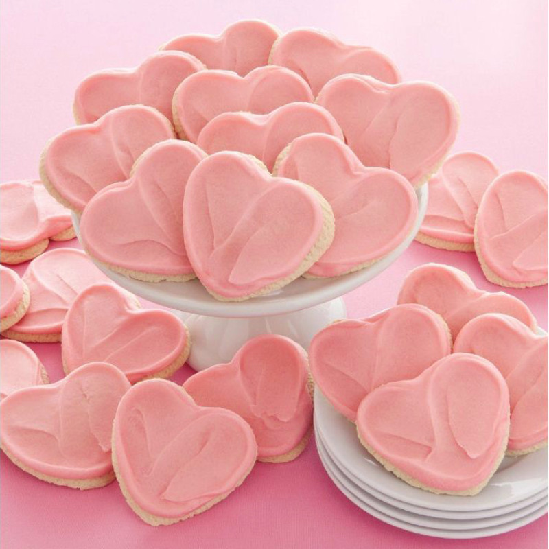 Buttercream Frosted Heart Cookies - Same Day Delivery