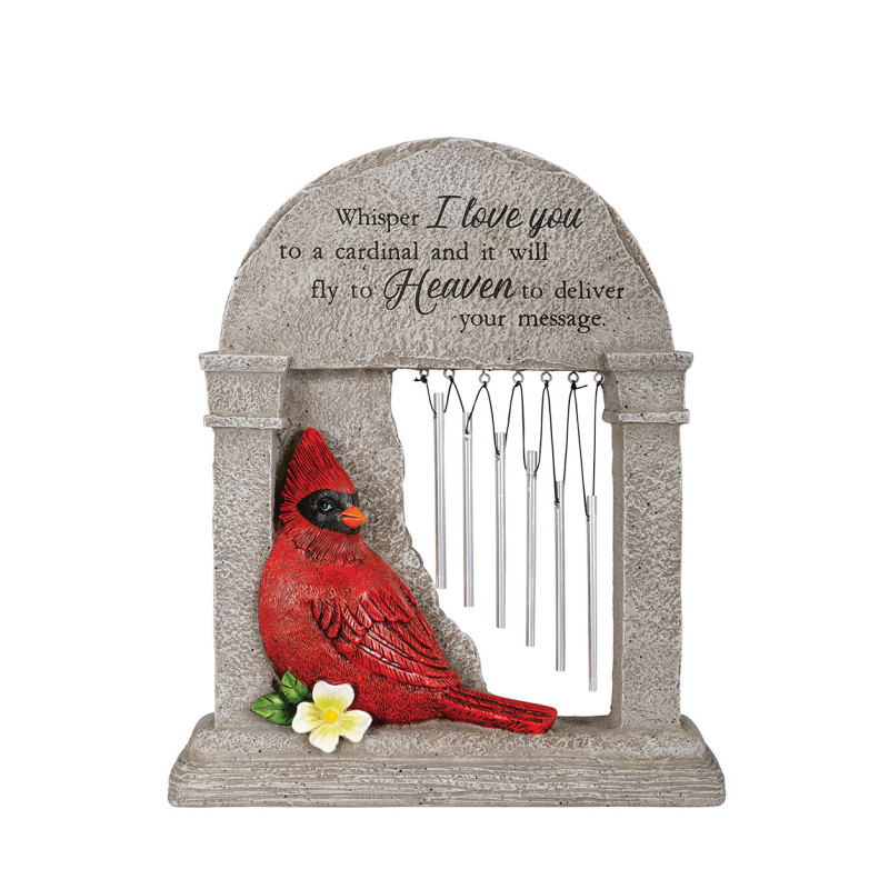 Heaven Cardinal Memorial Garden Chime - Same Day Delivery