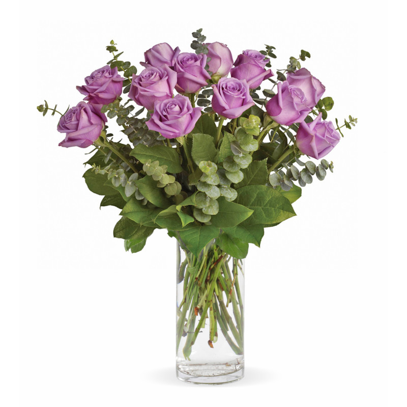 Dozen Lush Lavender Roses - Same Day Delivery