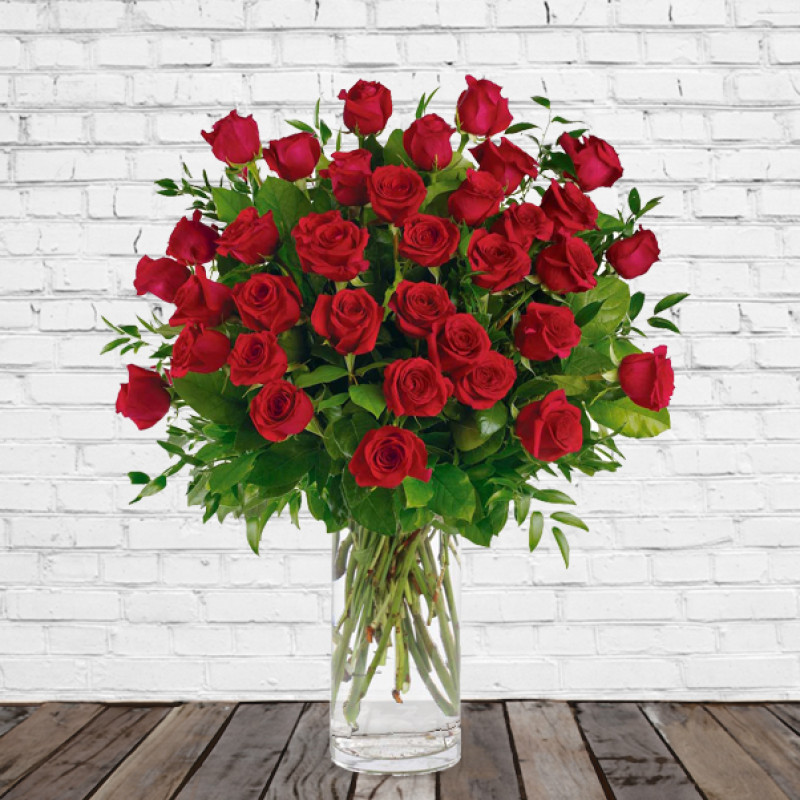 36 Premium Red Roses - Same Day Delivery