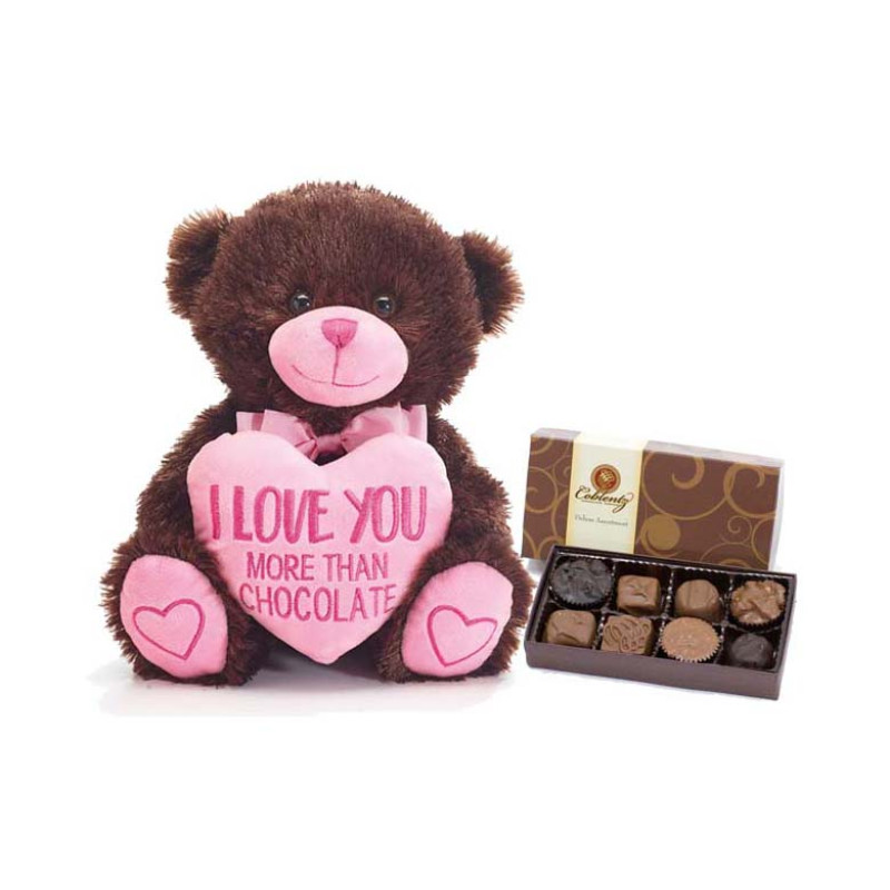 Chocolate Bear and Box of Chocolate - Same Day Delivery