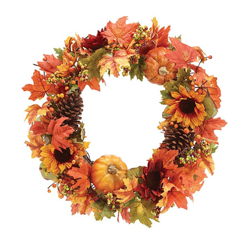 Fall Harvest Grapevine Wreath - Same Day Delivery