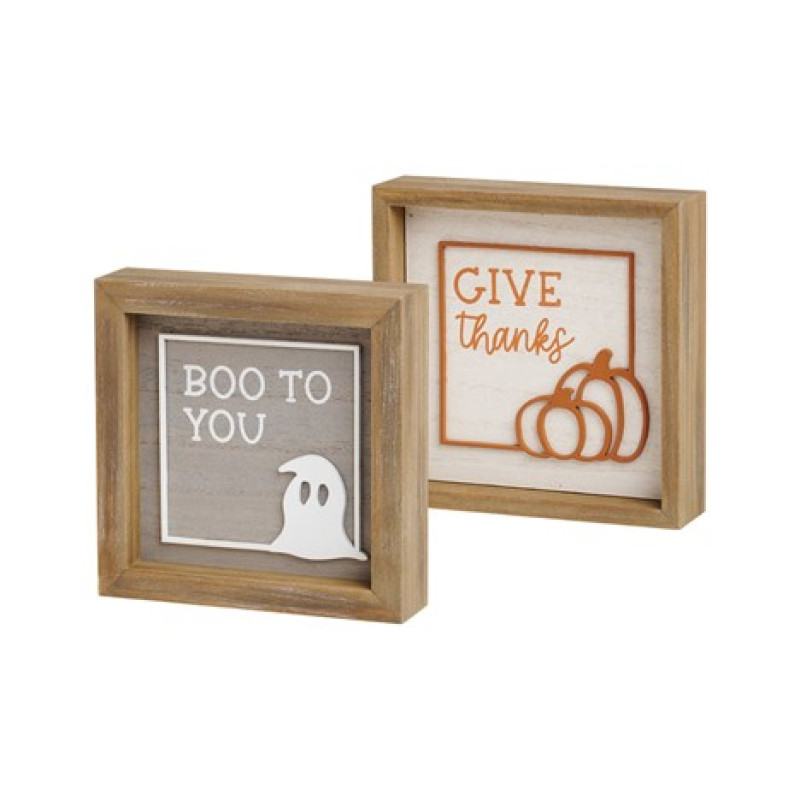 Boo Thanks Reversible Sign - Same Day Delivery