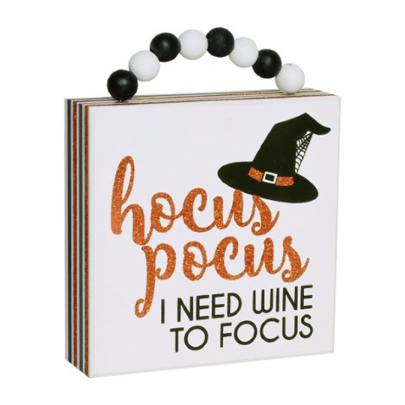Hocus Pocus Box Sign With Beads - Same Day Delivery