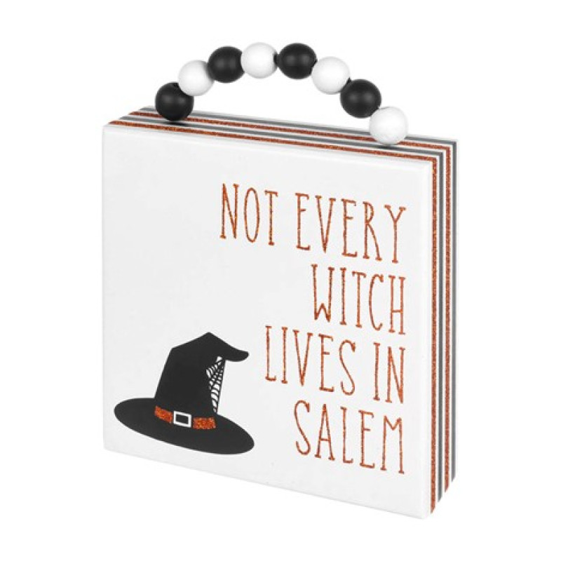 Not Every Witch Lives in Salem Box Sign With Beads - Same Day Delivery