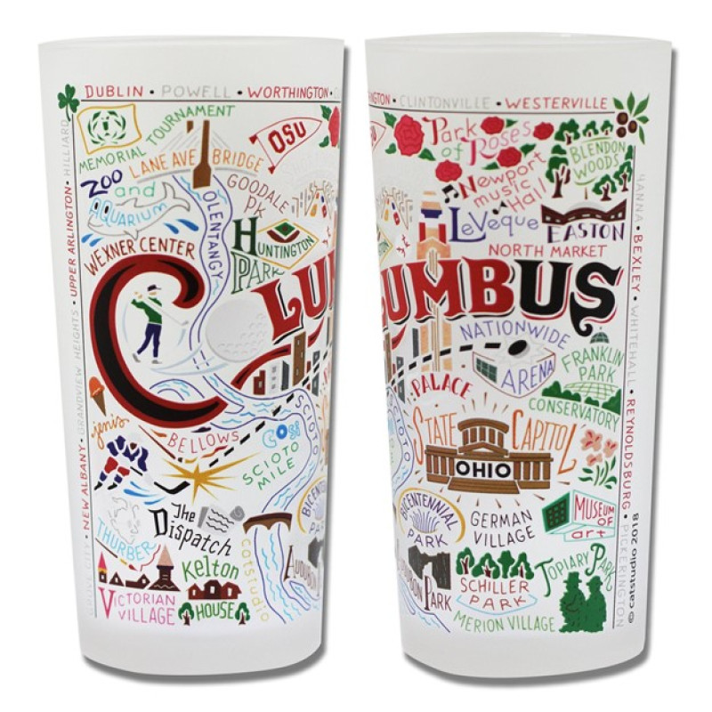 Columbus City Drinking Glass - Same Day Delivery