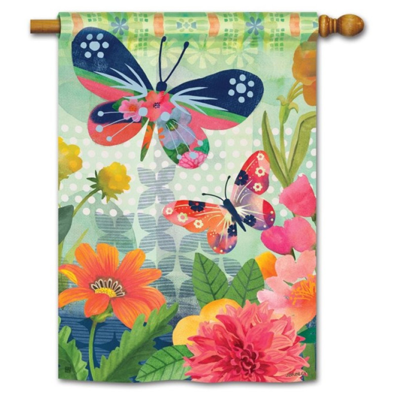 Butterflies in Flight House Flag - Same Day Delivery