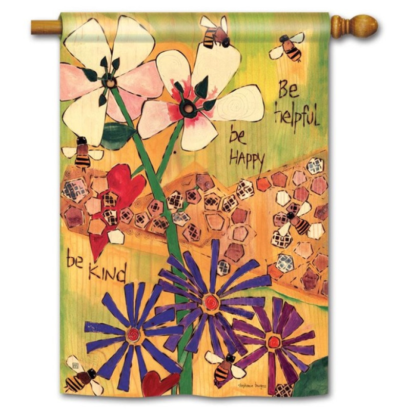 Bee-lieve in Beauty House Flag - Same Day Delivery