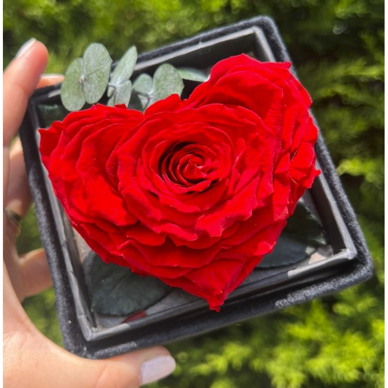 Preserved Heart Rose - Same Day Delivery