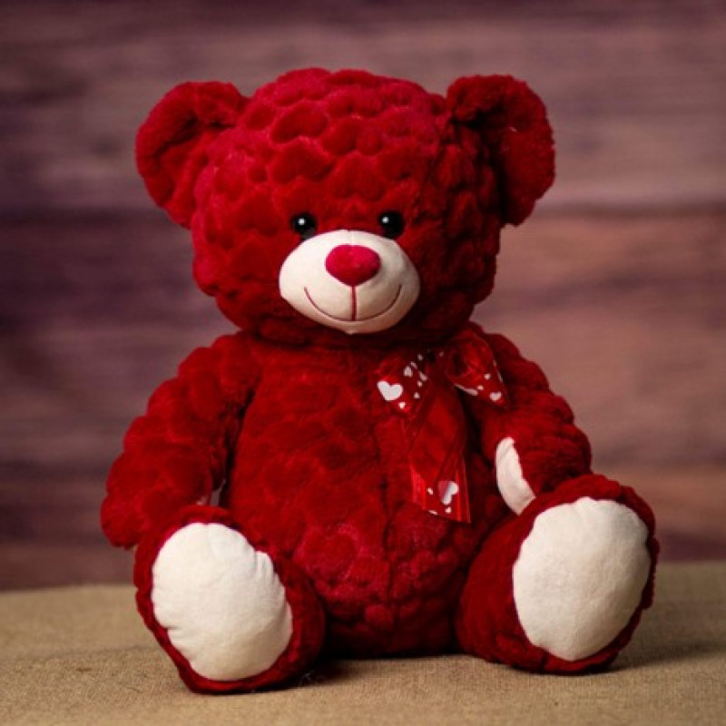 Red Heart Fur Bear - Same Day Delivery