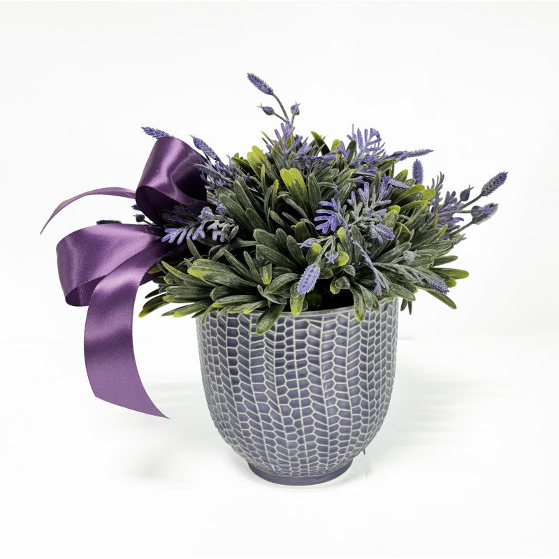 Sweet Greens and Purple Silk - Same Day Delivery