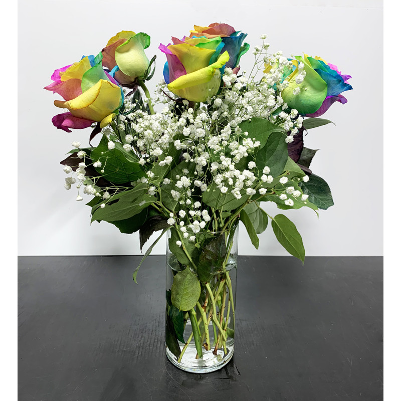 Over the Rainbow  Roses  - Same Day Delivery
