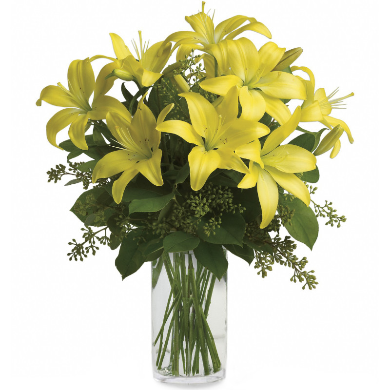 Yellow Joyful Lilies - Same Day Delivery
