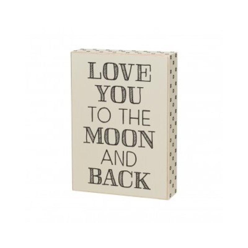 Love You To The Moon Box Sign - Same Day Delivery