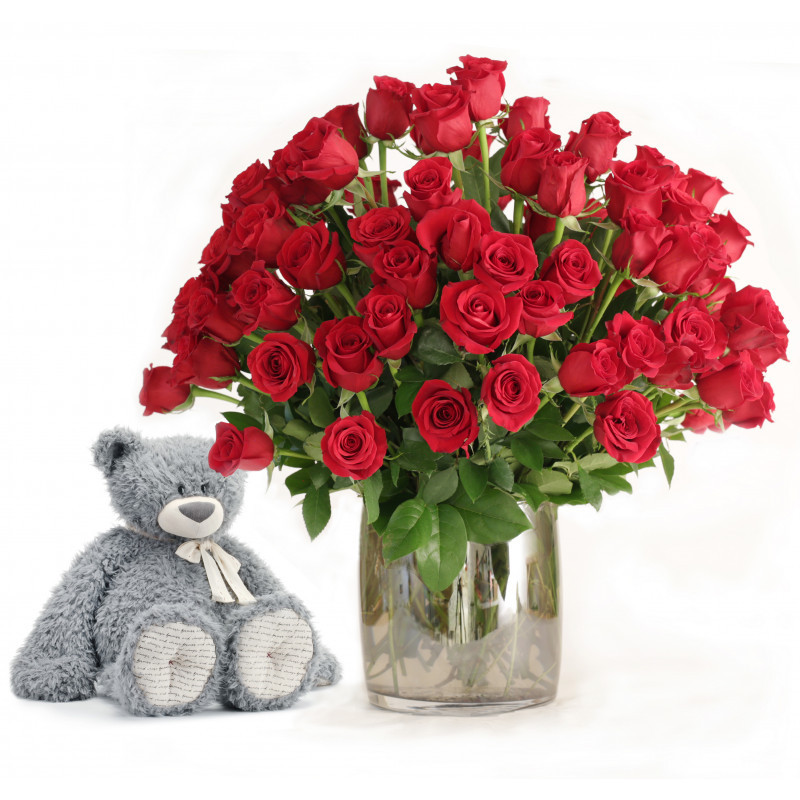 Seventy Five Roses Grand Gesture Package - Same Day Delivery