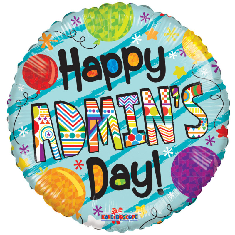 Happy Admin Day Balloon - Same Day Delivery