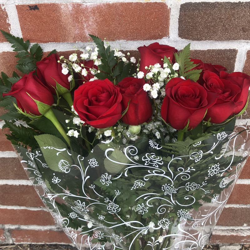 Romance Roses with Babies Breath - Same Day Delivery