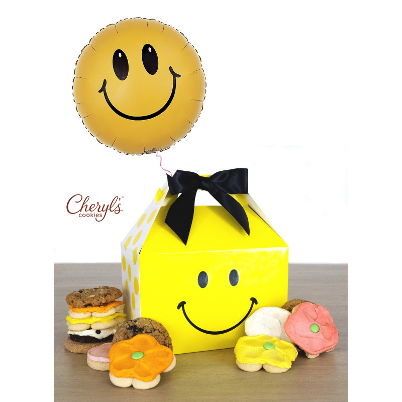 Cheryls Cookies in a Smiley Face Box - Same Day Delivery