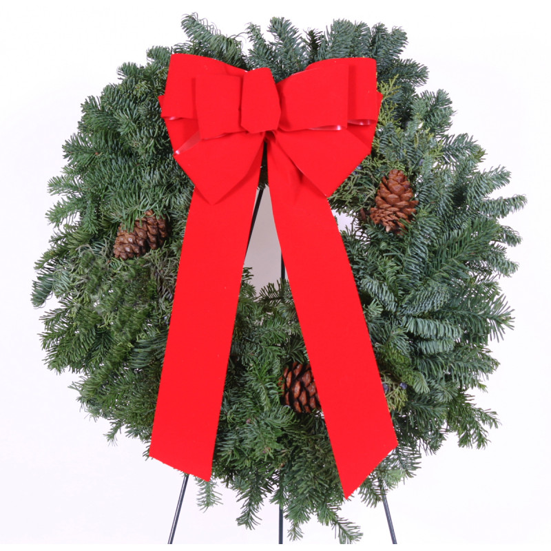 Fresh Mixed Wreath on Easel - Same Day Delivery