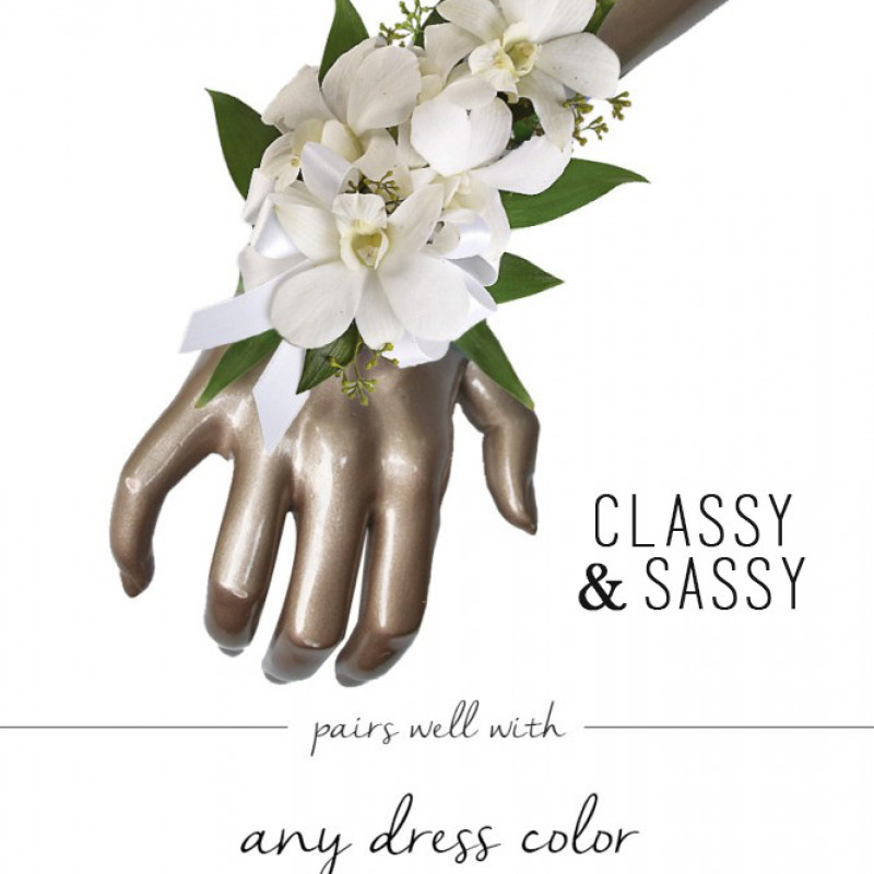 Classy & Sassy Orchid Wrist Corsage - Same Day Delivery