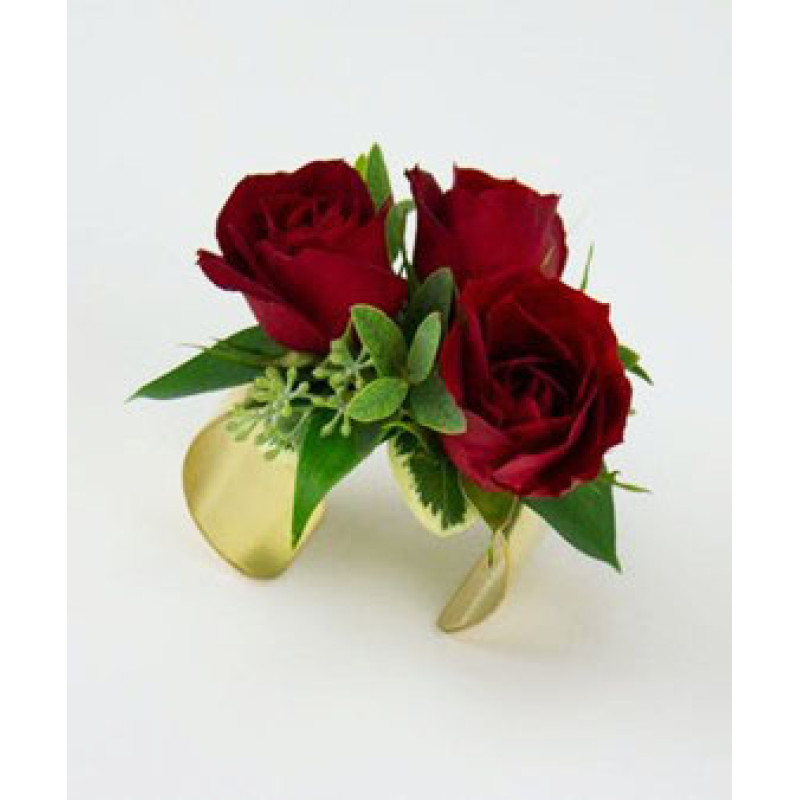 Red Rose Cuff Wrist Corsage - Same Day Delivery