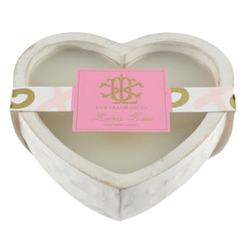 Lux White Heart Candle - Same Day Delivery