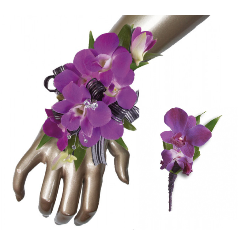 Purple Passion Orchid Wrist Corsage - Same Day Delivery