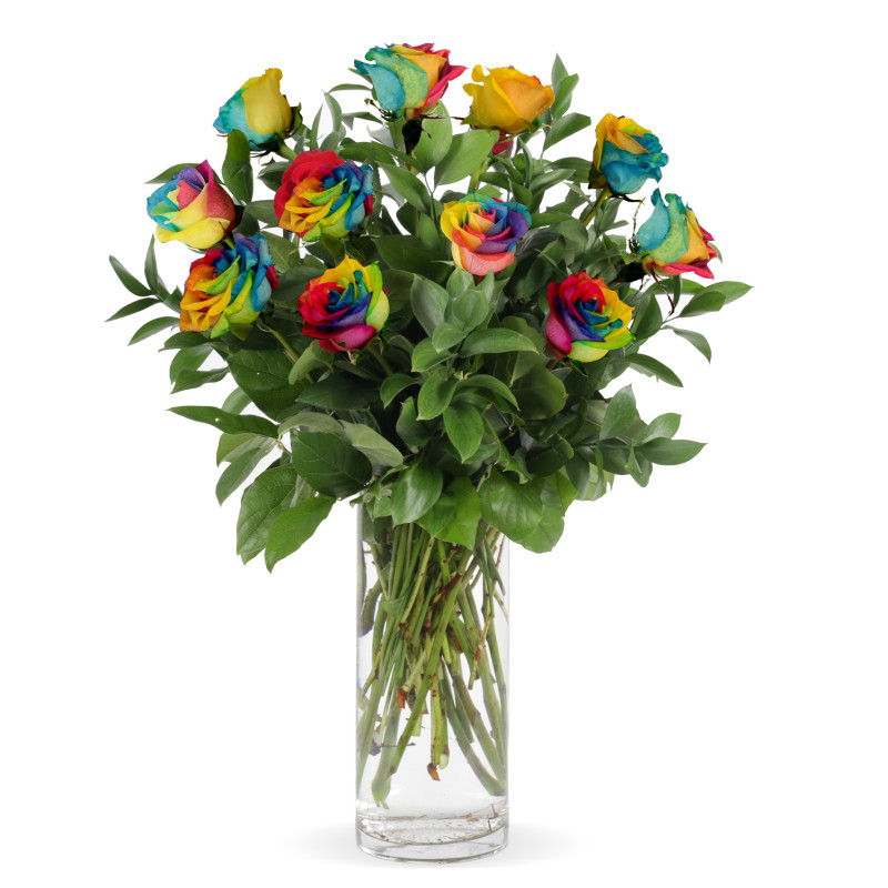 Rainbow Roses  - Same Day Delivery