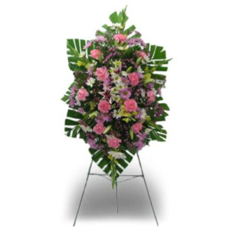 Pastel Mixed Flower Easel - Same Day Delivery
