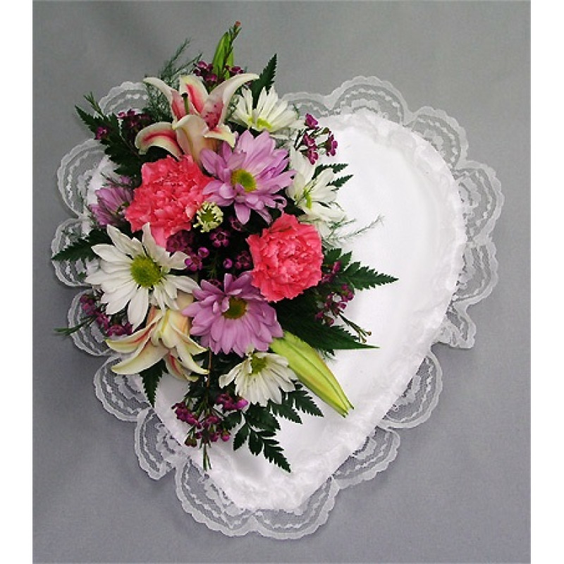Mixed Flower Heart Lid Piece - Same Day Delivery