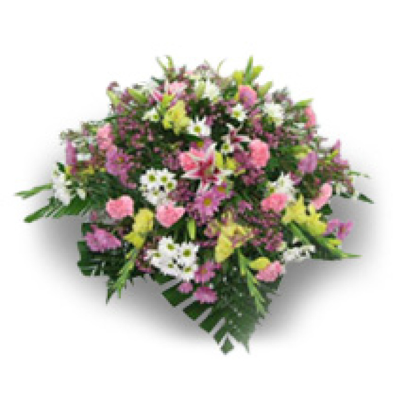Pastel Mixed Flower Casket Spray - Same Day Delivery