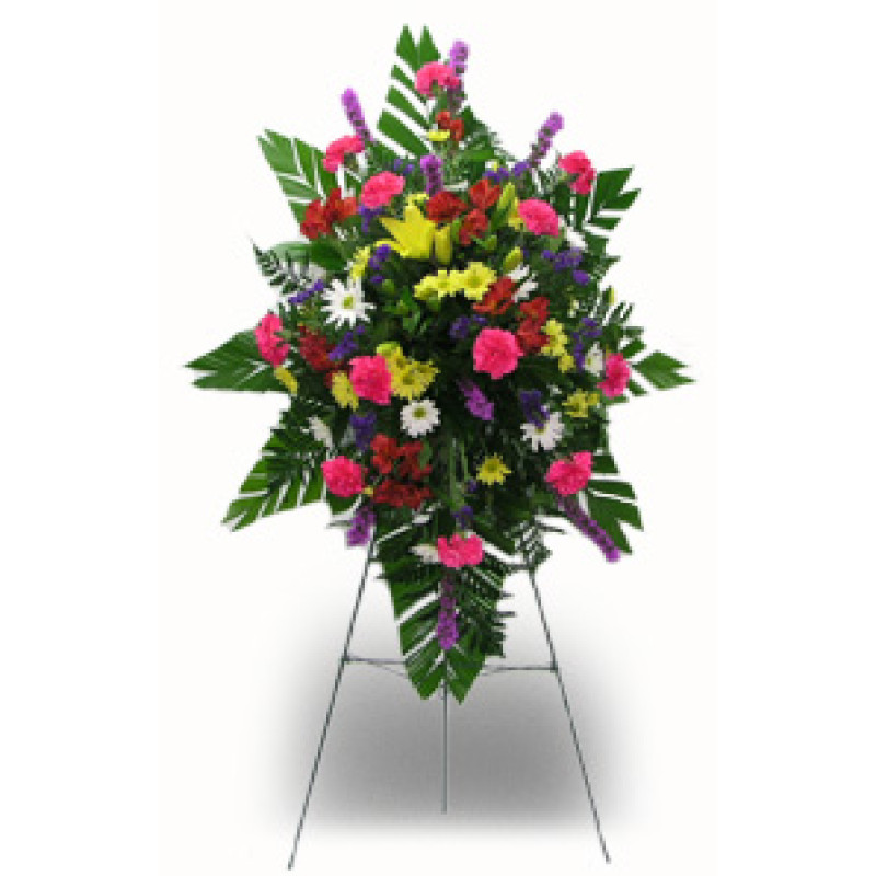 Primary Mixed Flower Easel - Same Day Delivery
