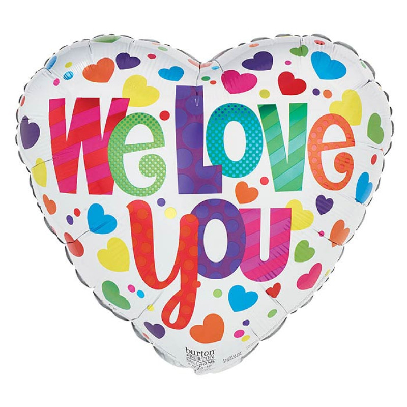 We Love You Balloon - Same Day Delivery