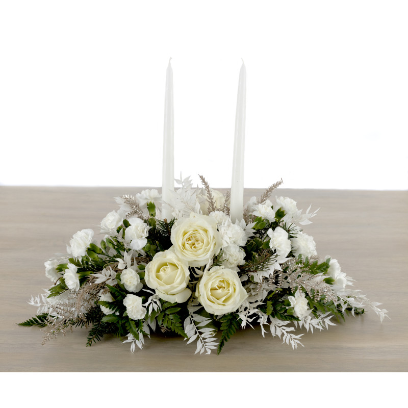 Sparkles White Centerpiece - Same Day Delivery