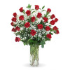 Two Dozen Roses Arranged in a Vase: Fancy