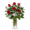 6 Roses Arranged In A Vase: Fancy