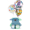 Blue Calming Cuddler : Add 3 Get Well Soon Balloons