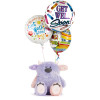 Purple Calming Cuddler: Add 3 Get Well Soon Balloons