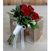 Red Rose Prom Handtied Bouquet: Traditional