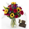Sweet Sweet Sunshine : Add Roses and Medium Box of Chocolate